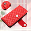 For Samsung Galaxy A56 5G Rhombic Texture Flip Leather Phone Case with Lanyard(Red)