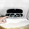 MCPP Car Multifunctional Glasses Case Car Visor Card Storage Sunglasses Holder(Black)