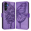 For Samsung Galaxy A26 5G Global Embossed Butterfly Leather Phone Case(Light Purple)
