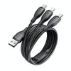Baseus 1.3m Ultra-Fast 3 in 1 3.5A Fast Charging Cable(Black)