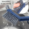 3 In 1 Multipurpose Bathroom Tile Floor Crevice Cleaning Brush Window Groove Wall Corner Brush(White)