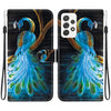 For Samsung Galaxy A33 5G Crystal Texture Colored Drawing Leather Phone Case(Peacock)
