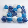 3M 20 Leds Cotton Ball Light String Holiday Wedding Christmas Party Bedroom Fairy Lights Outdoor LED Light Garland Decoration, Power Supply: Battery(Blue)
