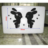 Decor Little Rabbit Notebook Removable Stickers, DIY Free Combination, Size: 20cm x 30cm