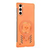 For Samsung Galaxy S25 5G Ice Sense Series Graphene Cooling MagSafe Holder Phone Case(Orange)