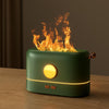 JF801 Desktop Simulation Flame Aroma Diffuser Humidifier, Color: Monochrome Light-Green