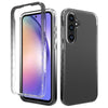 For Samsung Galaxy A55 5G Shockproof Clear Gradient PC + TPU Phone Case(Black)