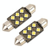 2 PCS 36mm DC12V / 1.5W / 6000K / 110LM 6LEDs SMD-3030 Car Reading Lamp Dome Light, with Decoder