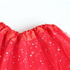Girls Stars Sequins Mesh Tutu Skirt Costumes, Size:One Size(White)