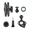 PULUZ Motorcycle O-Clip Quick Release Clamp Handlebar Fixed Mount Holder for GoPro and Other Action Cameras(Black)