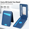 For Samsung Galaxy S24 5G Skin Feel Detachable Card Bag Magsafe Phone Case(Blue)