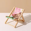 Wooden Craft Mini Desktop Ornament Photography Toys Beach Chair Phone Holder, Style: Bear