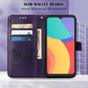 For Alcatel 1L 2021 Embossed Butterfly Leather Phone Case(Dark Purple)