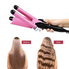 20-32m Automatic Ceramic Perm Splint Hair Curler 3 Barrels Big Wave Hair Curling Iron Tools, Size:32mm(Pink)