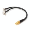 RG174 SMA Female to 2x TS9 Male Cable 15cm