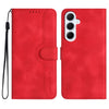 For Samsung Galaxy A26 5G Heart Pattern Skin Feel Leather Phone Case(Red)