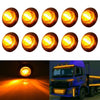 10 PCS MK-009 3/4 inch Car / Truck 3LEDs Side Marker Indicator Lights Bulb Lamp (Yellow Light)