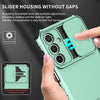 For Samsung Galaxy A36 Stereoscopic Holder Sliding Camshield Phone Case(Light Green)