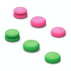 Skull&Co Left + Right Gamepad Rocker Cap Button Cover Thumb Grip Set for Switch / Switch Lite / JOYCON(Pink Green)