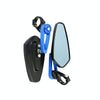 Electric Bike Motorcycle Modified Reversing Retro Rearview Handle Mirror All Aluminum Reflective Rearview Mirror(Blue)