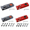 Woodworking Multi-Angle Chamfering Adjustable Depth Hand Planer, Color: Red + 6 Blades