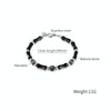 OPK GS1563 Simple Stainless Steel Ink Style Bamboo Patchwork Bracelet