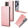For Samsung Galaxy S24 Ultra 5G Magnetic Vertical Flip Leather Phone Case(Rose Gold)