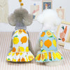 Lemon Print Pet Dress, XL (Blue Grey) - Dog/Cat Clothes