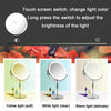 Desktop Double-SidedRound LED Luminous Makeup Mirror Liftable Magnifying Mirror, Specification:Plane + 5 Times Magnification(8-inch Battery Model)