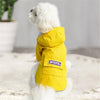 Waterproof Dog Raincoat with Hood & Pocket, Yellow XL