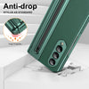 For Samsung Galaxy Z Fold4 Integrated PC + PU Phone Case with Pen / Pen Box(Green)