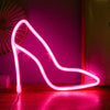 LED High Heels Neon Modeling Lights Bar Cafe Decoration Lights Lights(Pink Light)