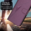 For Redmi K70 Triangle Pattern Buckle Clasp Leather Phone Case(Dark Purple)