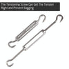 24 PCS / Set Outdoor Rectangle Shade Sail 304 Stainless Steel Accessories Outdoor Shade Flower Basket Screws Diamond Door Buckle