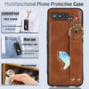 For Asus ROG Phone 5 ZS673KS Wristband Leather Back Phone Case(Brown)