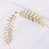 Women Fashion Headbands Crystal Alloy Hairbands Back Holder(Leaf section)