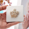 Rhinestone Crown Small Mirror Folding Portable Cosmetic Mirror Flip Double Mirror