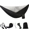 Portable Outdoor Parachute Hammock with Mosquito Nets (Black)
