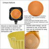 Double-layer Large Size for 8.5-10 inch Air Fryer Silicone Insulated Liner Baking Pan Thickened Cake Molds(Blue)