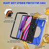 For Xiaomi Redmi Pad Pro 12.1 Rotatable Holder Silicone Hybrid PC Tablet Case with Shoulder Strap(Blue)