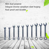 10 PCS / Set Mini Mirror Polished Opening Wrench Plum Two-Purpose Pocket Wrench, Style: Imperial