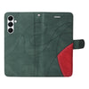 For Samsung Galaxy A26 5G Global Dual-color Splicing Flip Leather Phone Case(Green)