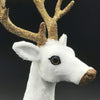 Simulation Deer Home Ornaments Plush Christmas Deer Doll Holiday Decorations, Size:15x15cm, Specification:Straight Head