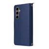 For Samsung Galaxy S24+ 5G Nine-card Slots Zipper Wallet Bag Leather Phone Case(Blue)