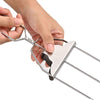 6pcs /Pack 1 Way Skewer Stainless Steel BBQ Skewers Semi-Automatic Barbecue Fork