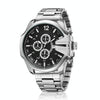 CAGARNY 6839 Fashion Waterproof Quartz Watch with Stainless Steel Band