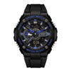 SANDA 3170 Men Luminous Waterproof Sports Watch(Black Blue)
