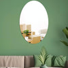 42cm x 27cm Oval Acrylic Mirror Stereo Wall Stickers Home Decoration Soft Mirror(Black)