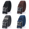 AWMN Outdoor Men Versatile Buckle Elastic Belt, Length: 120cm(Dark Gray)