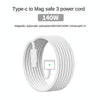 UK Plug 140W USB-C PD Power Adapter with Type-C to Magsafe3 Magnetic Charging Cable, Length: 2 m
